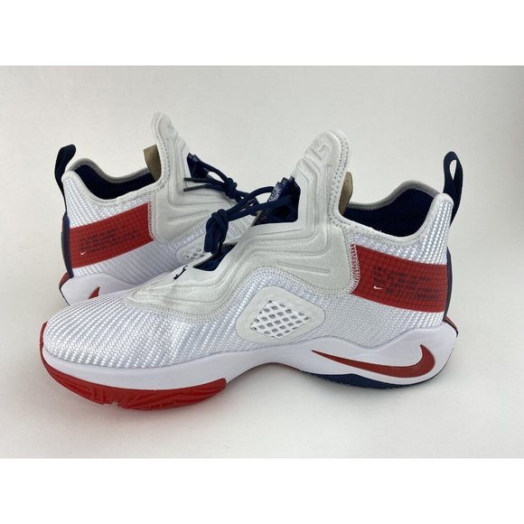 Nike LeBron Soldier 14 USA Red White Men's Basketball Sneakers Shoes - Picture 12 of 12